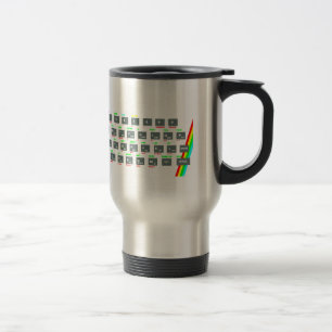 Taza De Viaje Llaves de teclado del espectro de Sinclair ZX