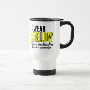 Taza De Viaje Llevo el amarillo para mi sarcoma de la nieta 10