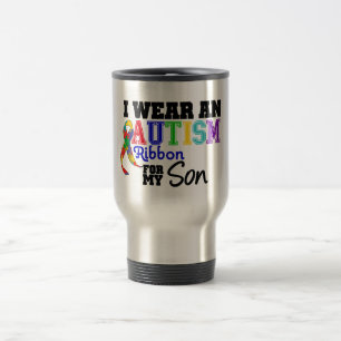 Taza De Viaje Llevo la cinta del autismo para mi hijo