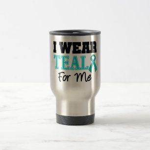 Taza De Viaje Llevo la cinta verde azulada para mí