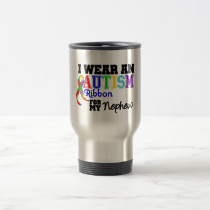 Taza De Viaje Llevo una cinta del autismo para mi sobrino