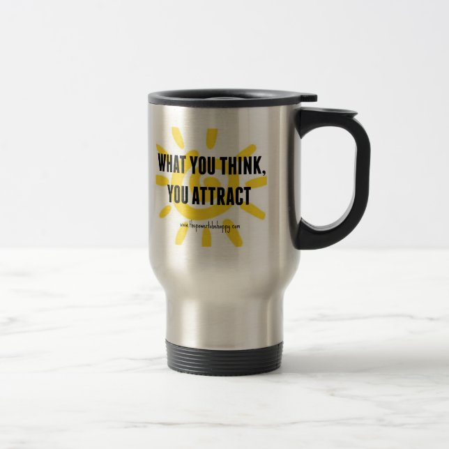 TAZA DE VIAJE LO QUE CREES QUE ATRAE A TUMBLER MUG (Derecha)