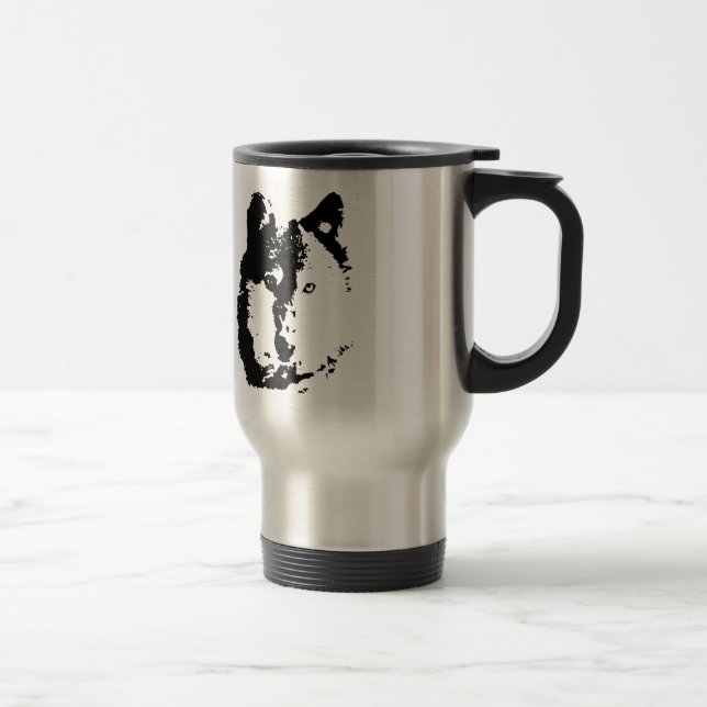Taza De Viaje Lobo de arte pop (Derecha)
