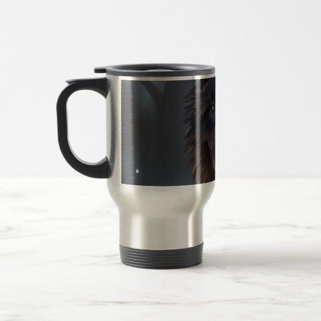 Taza De Viaje Lobo negro (Izquierda)