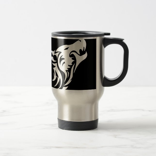 Taza De Viaje Lobo tribal (Derecha)