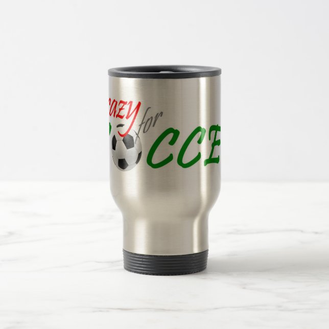 Taza De Viaje Loco para el fútbol (Centro)