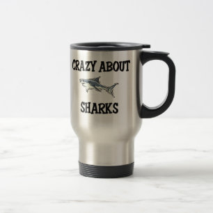 Taza De Viaje Loco por tiburones
