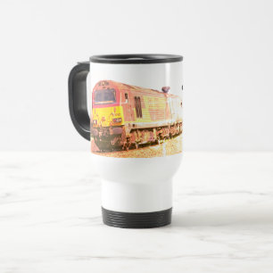 Taza De Viaje Locomotora diesel de época, personalizada, tu nomb