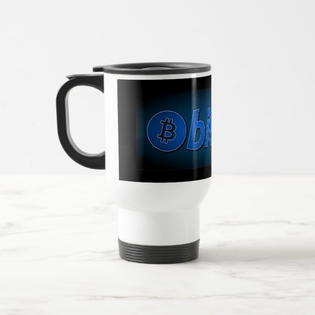 Taza De Viaje Logo de Bitcoin (Izquierda)