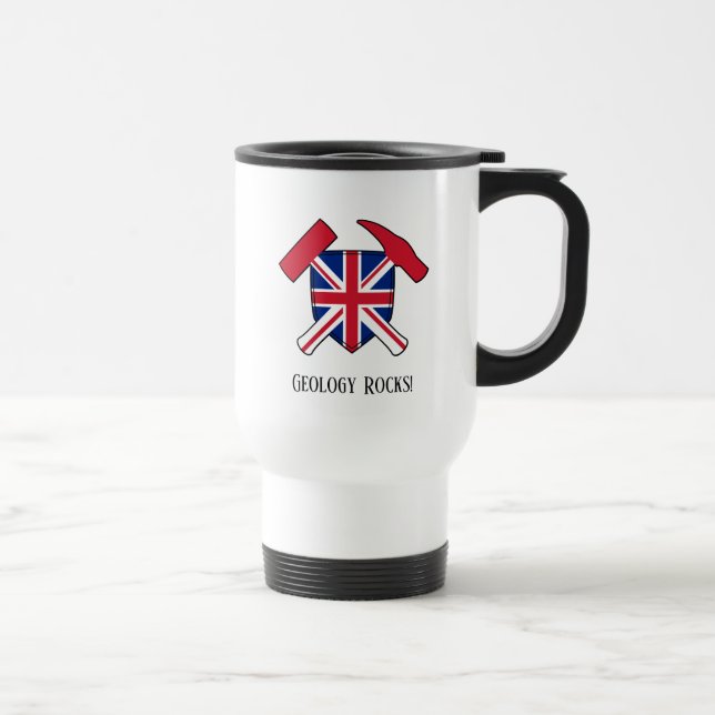 Taza De Viaje Logo de la bandera británica Rock Hammer (Derecha)