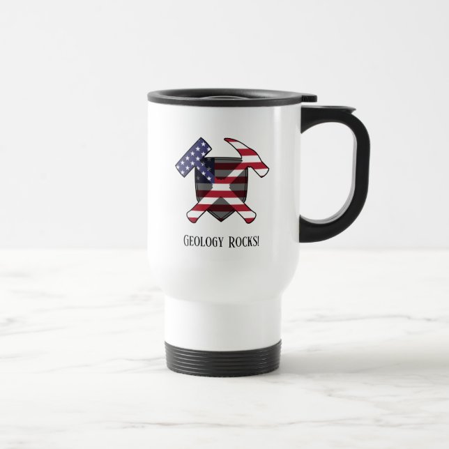 Taza De Viaje Logo de la bandera estadounidense cruzada de marti (Derecha)