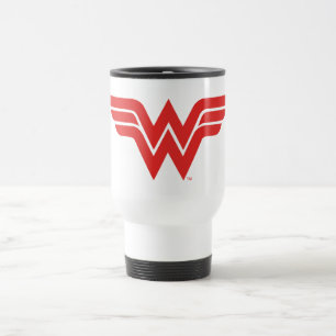 Taza De Viaje Logo de la Mujer Maravilla Roja