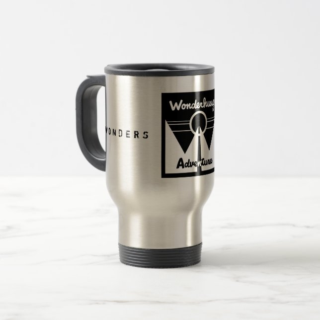Taza De Viaje Logo de Wonderhussy Adventures Spotlight (Anverso izquierdo)