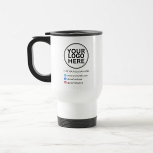 Taza De Viaje Logo del personalizado con eslogan social