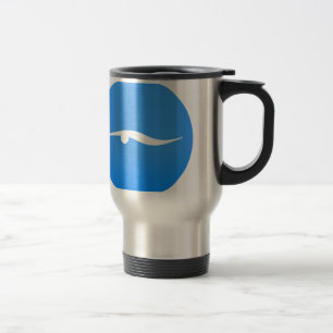 Taza De Viaje logotipo de natación_in_Blue2Swimming en camiseta