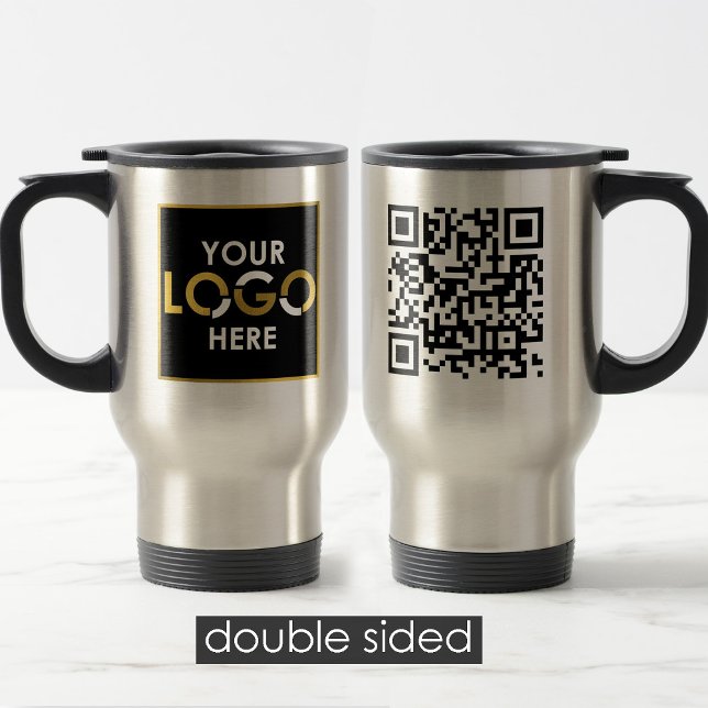 Taza De Viaje Logotipo de negocio personalizado Código QR Promoc (Personalized Business Logo QR Code Promotional Travel Mug)