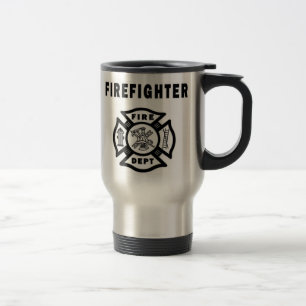 Taza De Viaje Logotipo del bombero