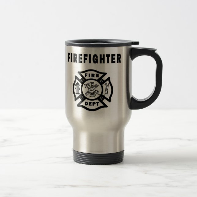 Taza De Viaje Logotipo del bombero (Derecha)