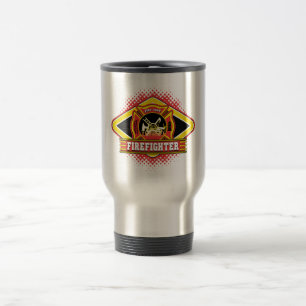Taza De Viaje Logotipo del bombero