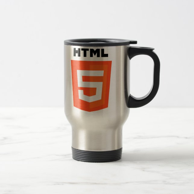 Taza De Viaje Logotipo del HTML 5 (Derecha)