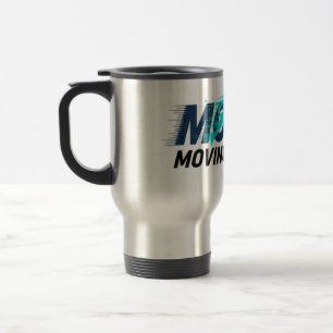 Taza De Viaje Logotipo dinámico con silueta de corredor y texto