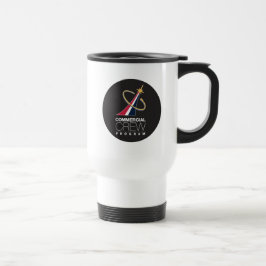Taza De Viaje Logotipo negro del programa de tripulaciones comer