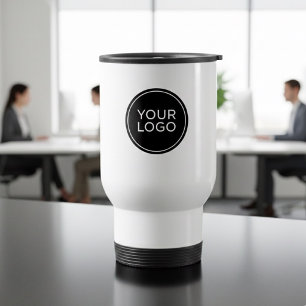 Taza De Viaje Logotipo personalizado   Moderno Minimalista Perso