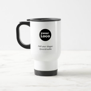 Taza De Viaje Logotipo profesional Personalizado Lema comercial 