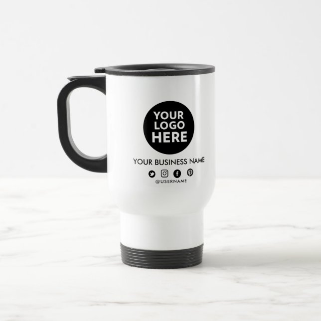 Taza De Viaje Logotipo promocional para empresas personalizadas (Izquierda)
