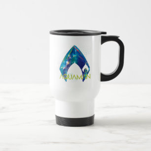 Taza De Viaje Logotipo refractado el   de Aquaman Aquaman