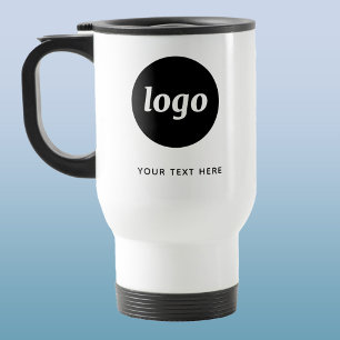 Taza De Viaje Logotipo simple y negocio de texto