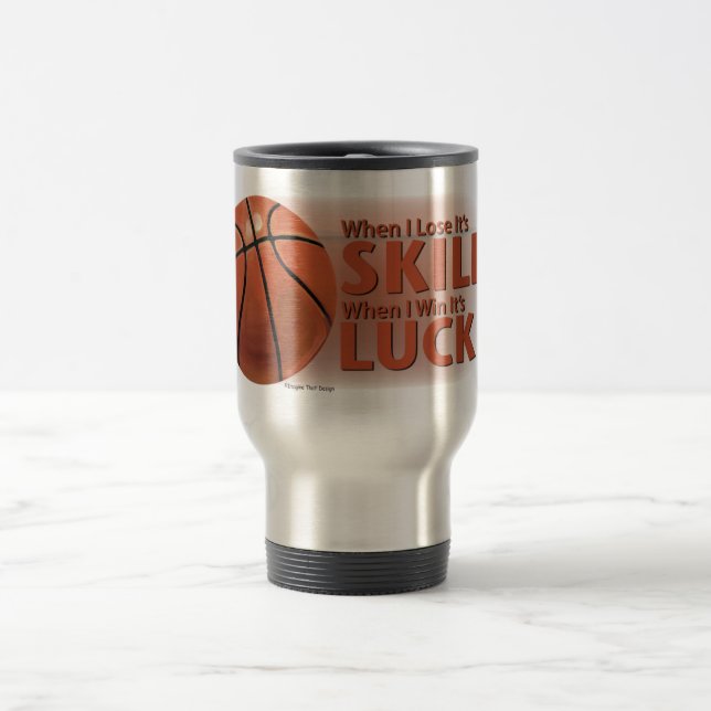 Taza De Viaje Lograr ganar habilidad en baloncesto (Centro)