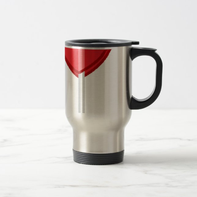 Taza De Viaje lollismo de corazón rojo (Derecha)