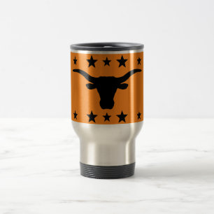 Taza De Viaje Longhorn Steer Silhouette