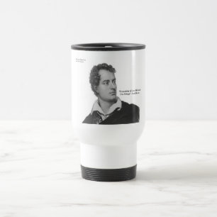 Taza De Viaje Lord Byron "Love W/O Wings" Cita Regalos y Tees