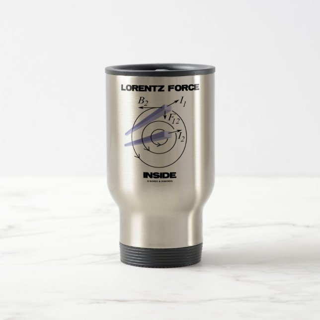 Taza De Viaje Lorentz Force Inside Electromagnetism Humor (Centro)