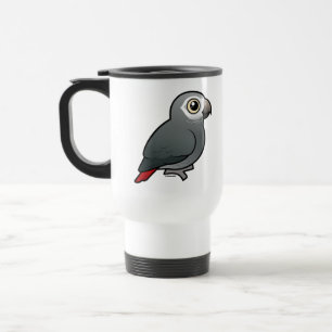 Taza De Viaje Loro del gris africano de Timneh