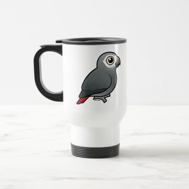 Taza De Viaje Loro del gris africano de Timneh (Izquierda)