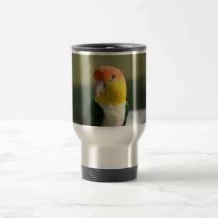 Taza De Viaje Loro hinchado blanco lindo del caique