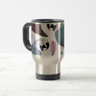 Taza De Viaje Loros Modernos Patrón Tropical