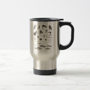 Taza De Viaje Los 1800s del vintage que pescan la pesca con