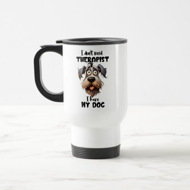 Taza De Viaje Los amantes del perro con terapia divertida (Izquierda)