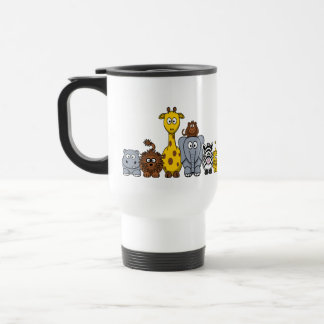 TAZA DE VIAJE LOS ANIMALES LINDOS DE LA SELVA AÑADEN SU TEXTO