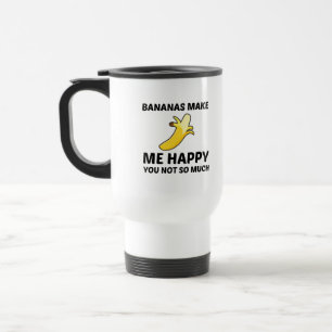 TAZA DE VIAJE LOS BANANOS ME HACEN FELIZ
