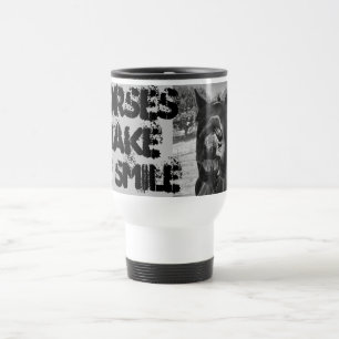Taza De Viaje Los Caballos Me Hacen Sonreír Mug