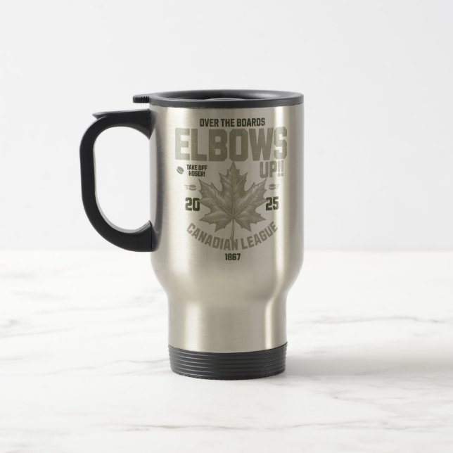 Taza De Viaje ¡Los codos arriba! Cultura de hockey en Canadá (Izquierda)