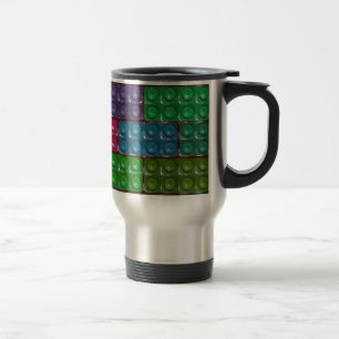 Taza De Viaje Los ladrillos del constructor - arco iris