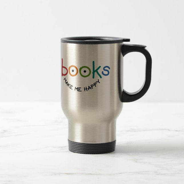 Taza De Viaje Los libros me hacen feliz (Derecha)