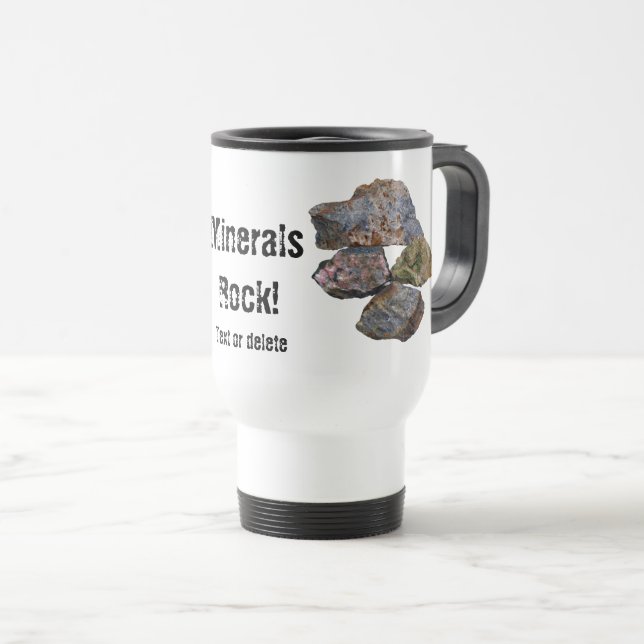 Taza De Viaje Los mineros coleccionistas de rock son divertidos (Anverso derecho)