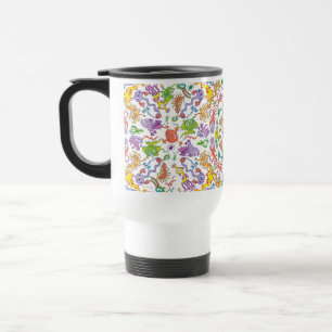 Taza De Viaje Los monstruos locos coloridos que presentan en un